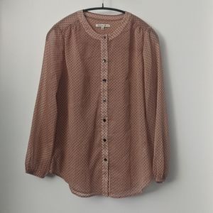 Madewell dusty rose swiss dot blouse